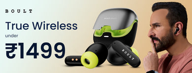 A mobile banner contains image of saif ali khan with text mentioned earbuds under 1500