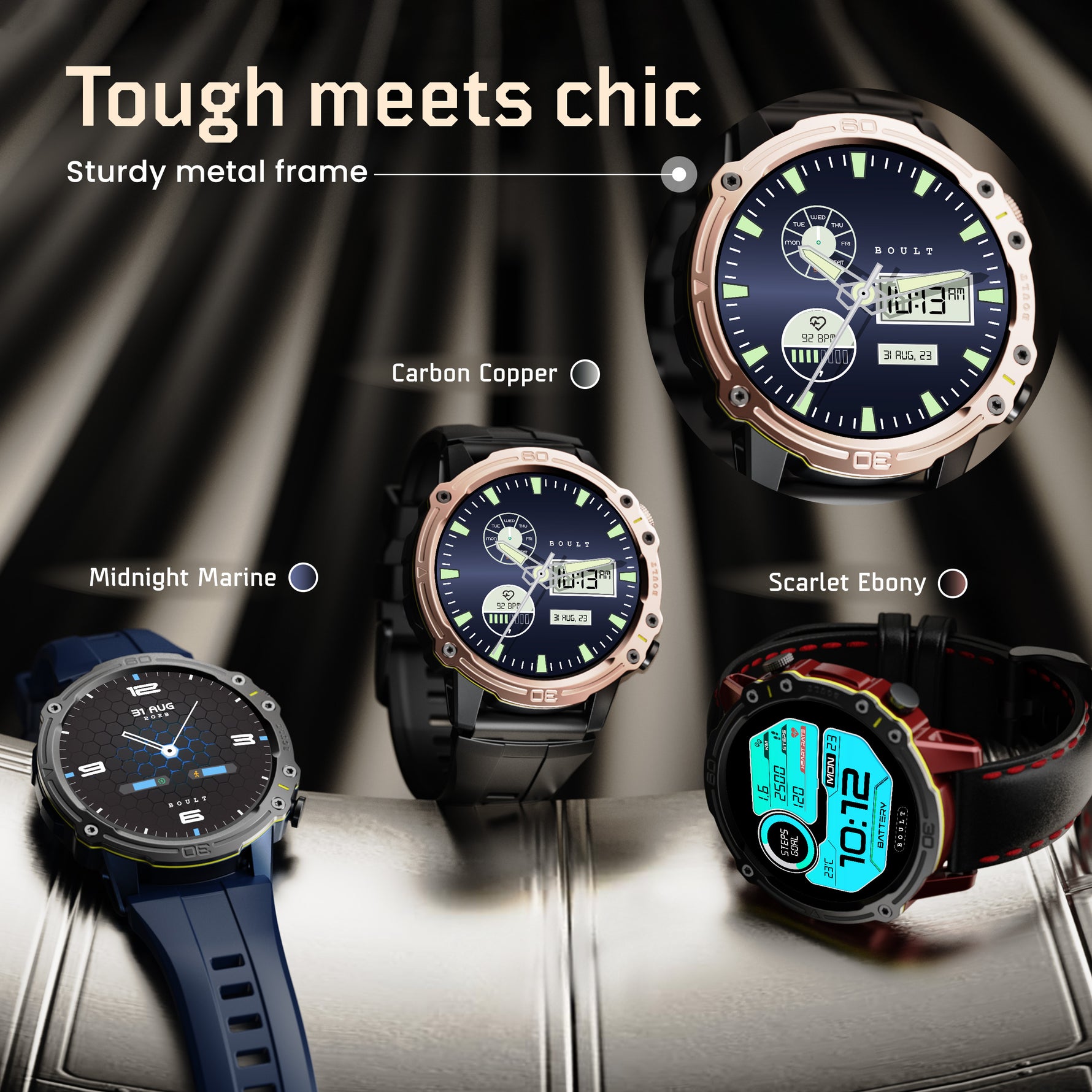 Boult Sterling | Smartwatch with Zinc Alloy Frame