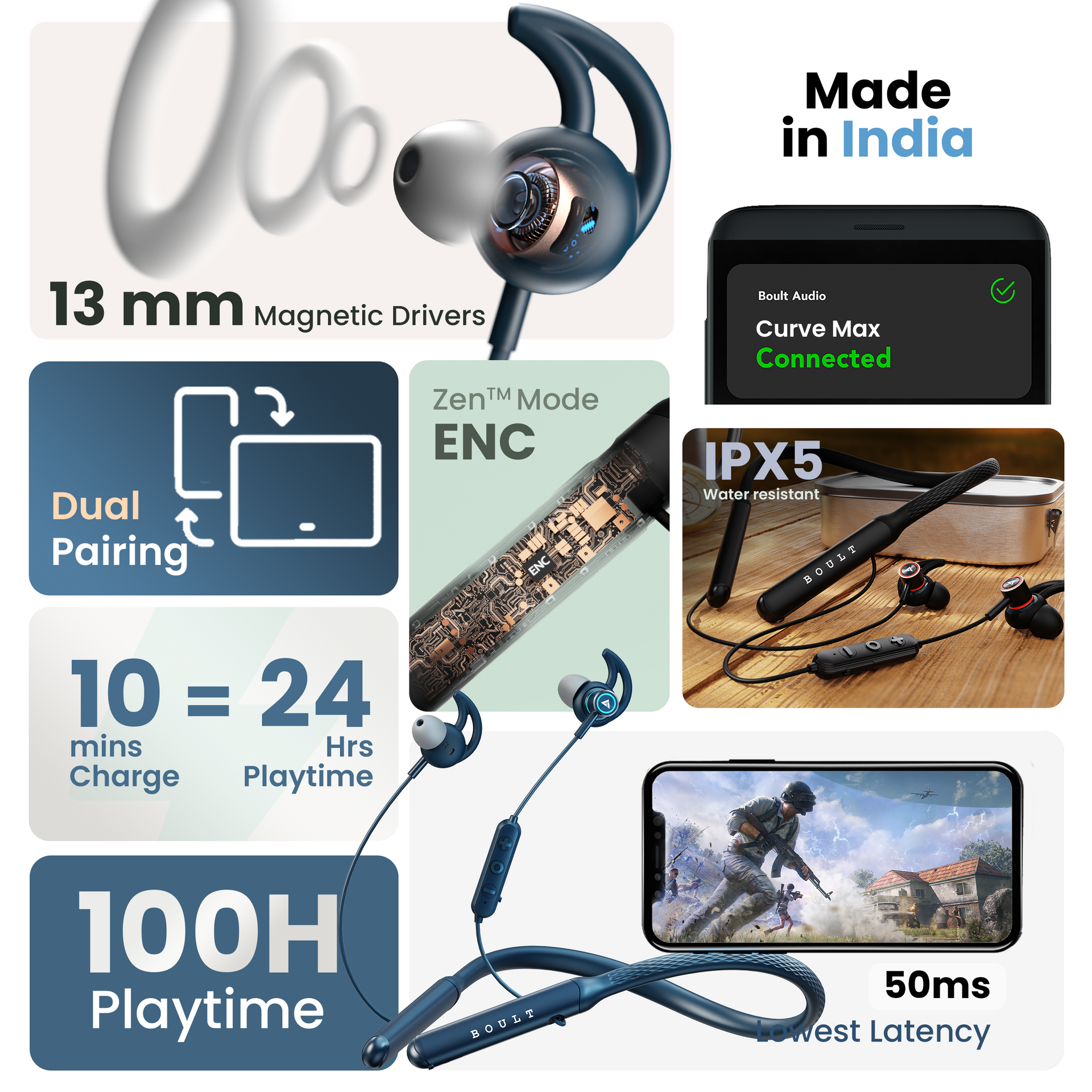 Boult dual best sale driver earphones