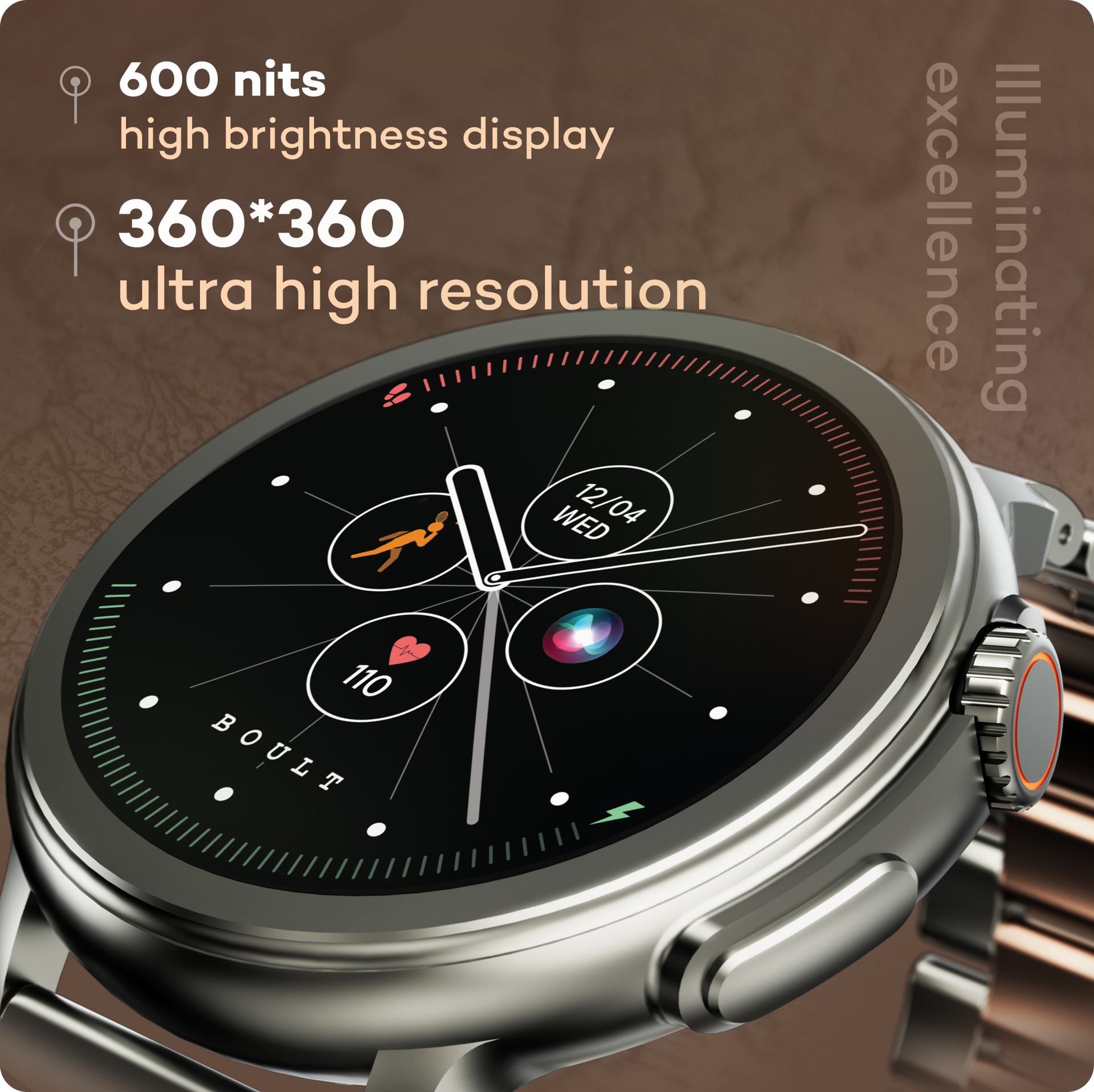 Boult Audio Crown R 1.52 inch Round HD Screen Smartwatch