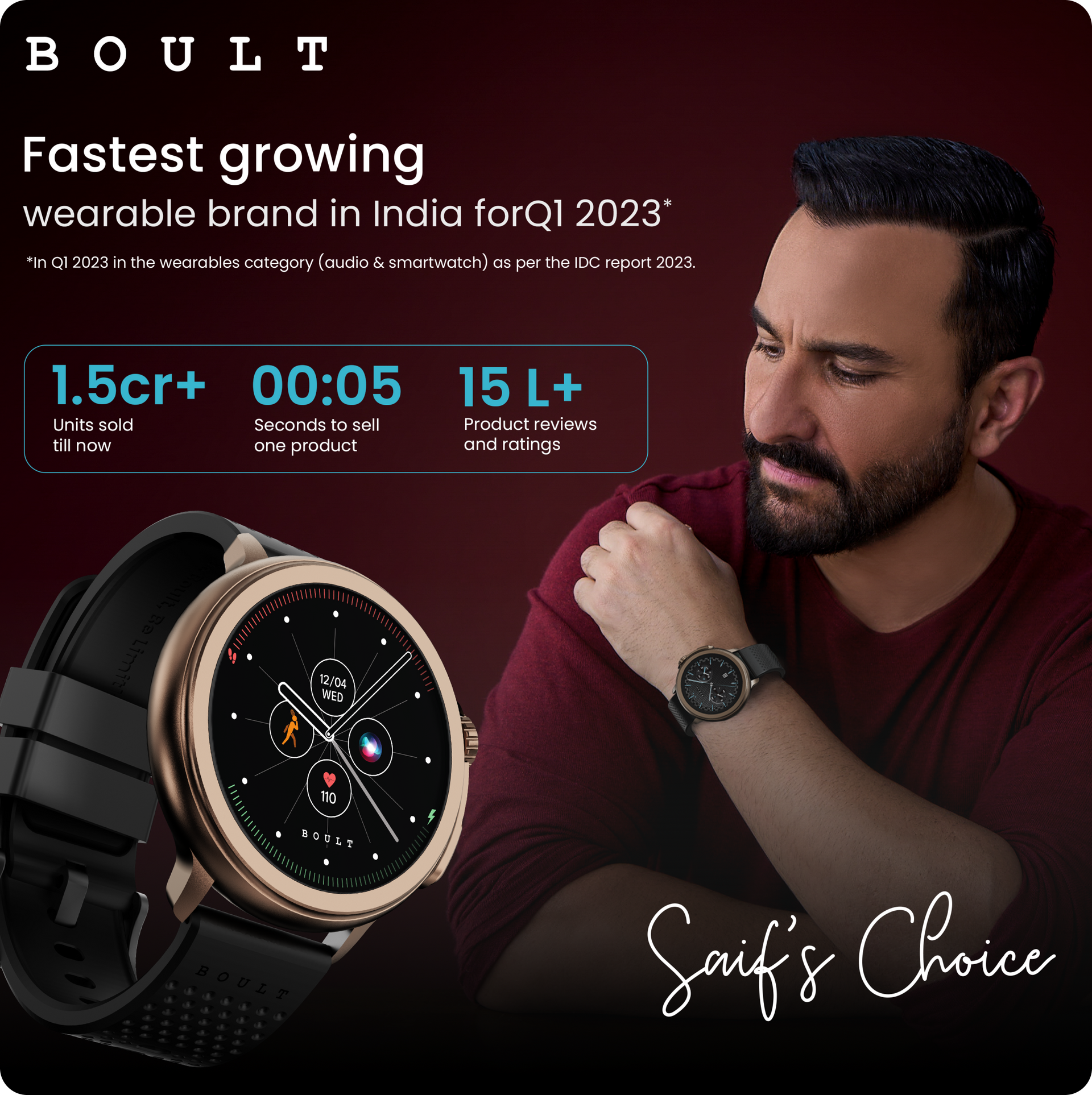 Boult Audio Crown R 1.52 inch Round HD Screen Smartwatch