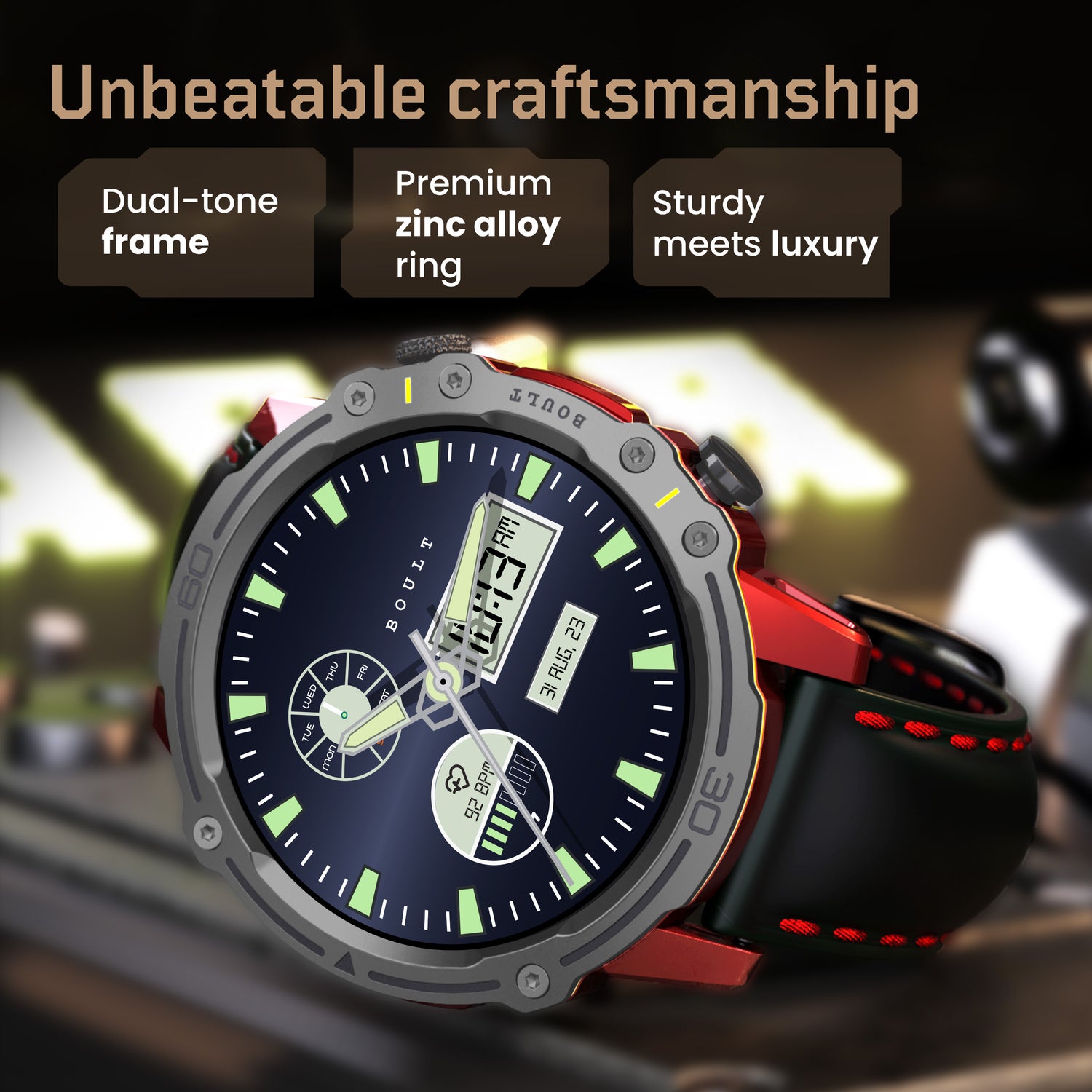 Boult Sterling | Smartwatch with Zinc Alloy Frame